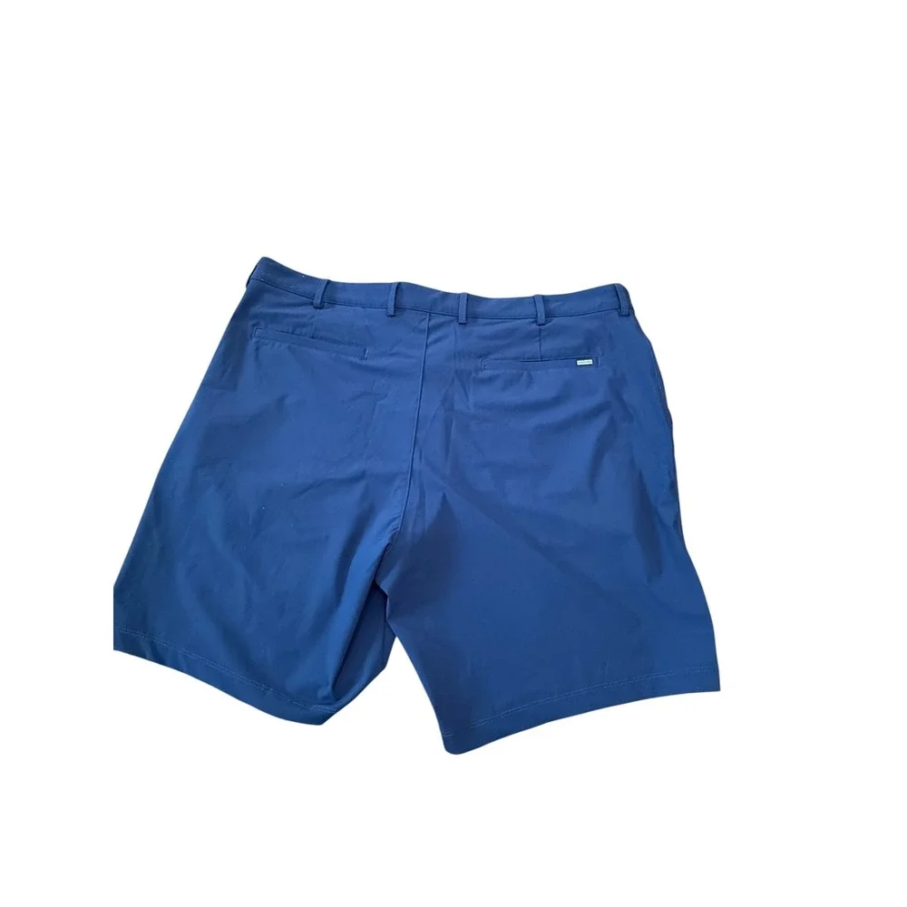 Greg Norman Golf Shorts Mens 40 Navy Performance Stretch Flat Front Casual